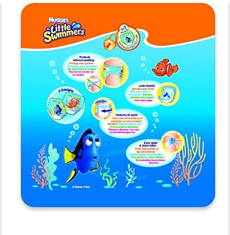 Scutece de înot Huggies Little Swimmers mărimea 5/6 (12-18 kg), 1 pachet a câte 19 bucăți