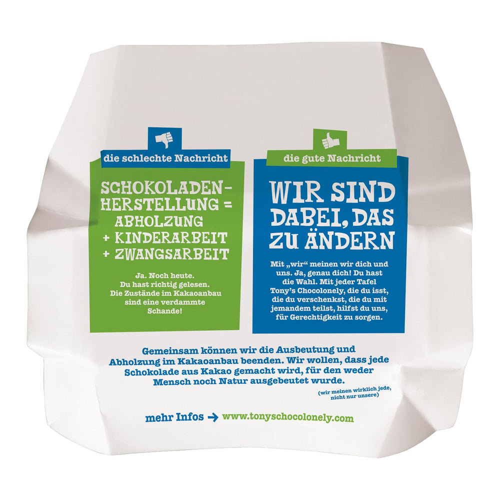 Tony's Chocolonely - Ciocolată neagră cu migdale și sare de mare 90g