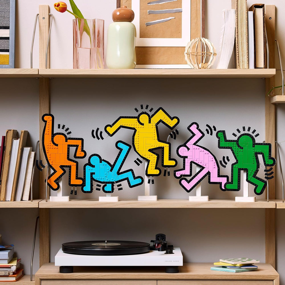 LEGO Art Keith Haring – Tanzende Figuren - Farbenfrohe DIY Wandkunst oder Schreibtisch Deko - Kreative Geschenkidee für Erwachsene - 31216