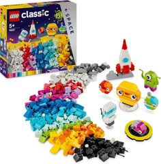 LEGO Classic Creative Space Planets, model construibil al sistemului solar pentru copii, jucărie spațială cu rachetă, navă spațială, planete și extratereștri, cadou pentru copii, băieți și fete de la 5 ani 11037 Seturi de constructie Besuche den LEGO-Store Singur