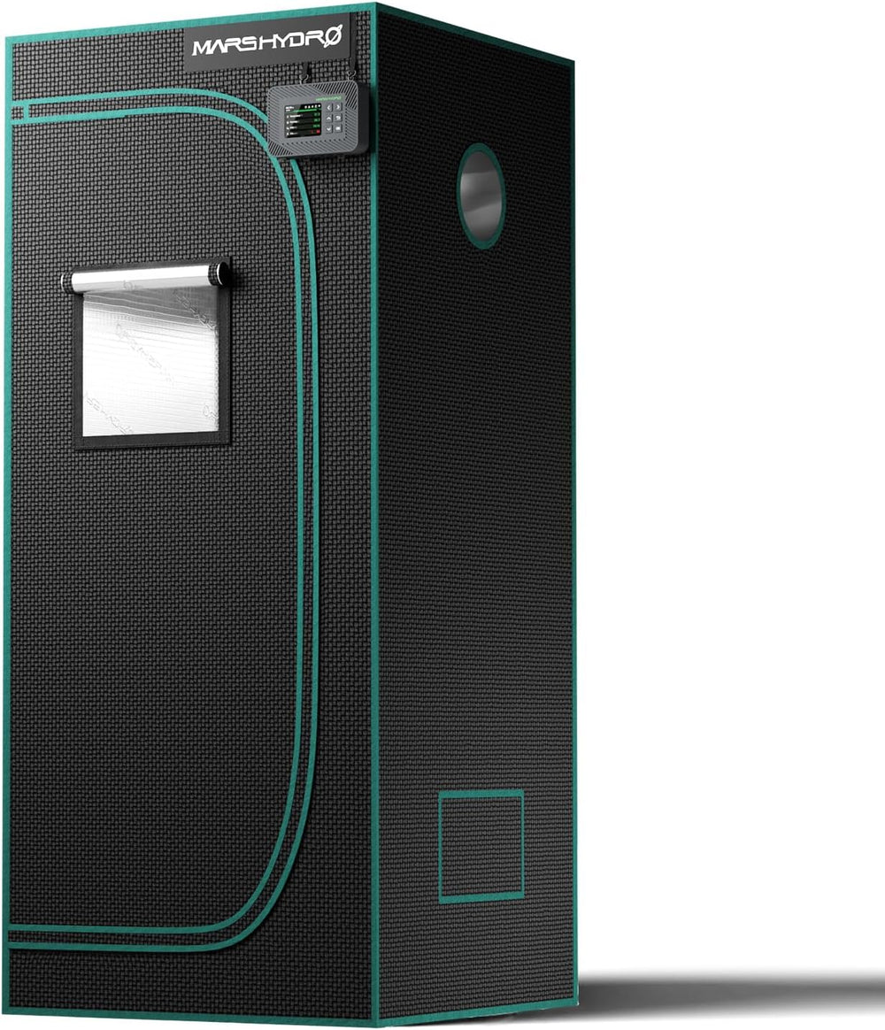 Cort de creștere MARS HYDRO 60x60x140cm, Cort de creștere pentru interior, Corturi de creștere din Mylar reflectorizante pentru hidroponie, Tavă inferioară detașabilă, pentru spațiu de creștere a plantelor