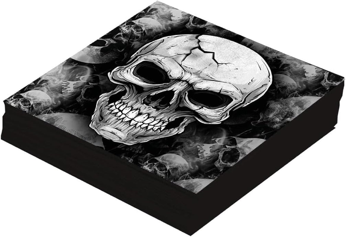 | 20 Șervețele Happy New Year (16X16 Cm) - Decorațiuni de masă pentru petreceri de Revelion - Ideal pentru evenimente și sărbători - Negru și auriu