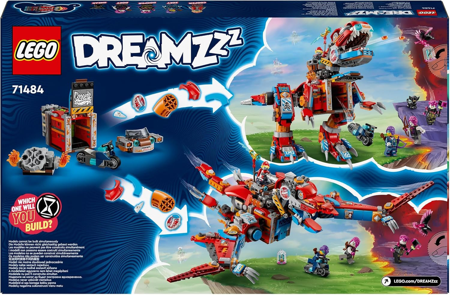 LEGO Dreamzzz 2-In-1 Coopers Dino-Mech C-Rex, jucărie Pterodactyl, T.Rex figurină de acțiune pentru băieți și fete, jucărie creativă, set de aventură, cadou pentru copii de la 9 ani 71484 Seturi de constructie Besuche den LEGO-Store