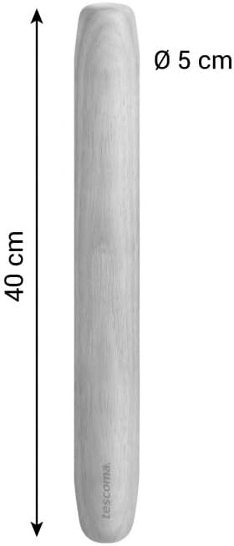 Rolă de pizza Tescoma DELÍCIA 40 cm, ø 5 cm, fabricată din lemn | Lemn de cauciuc brazilian premium | Ideală pentru orice dimensiune de pizza | Design ergonomic | Ecologică și durabilă