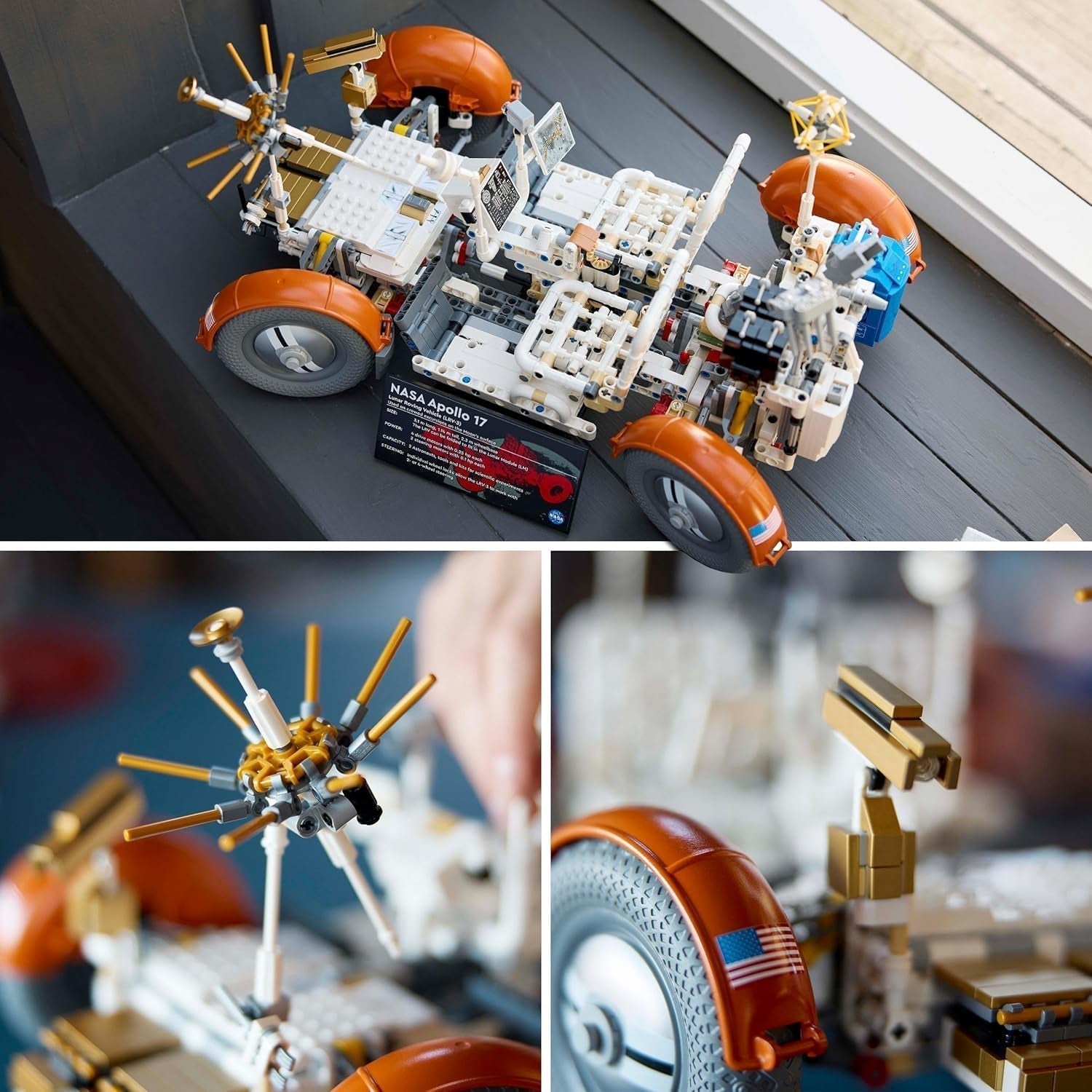 LEGO Technic NASA Apollo Lunar Roving Vehicle (LRV), Model de rover lunar pentru adulți, obiect de colecție spațială pentru pasionații de știință, jucărie de construcție, model de vehicul spațial 42182 Seturi de constructie Besuche den LEGO-Store