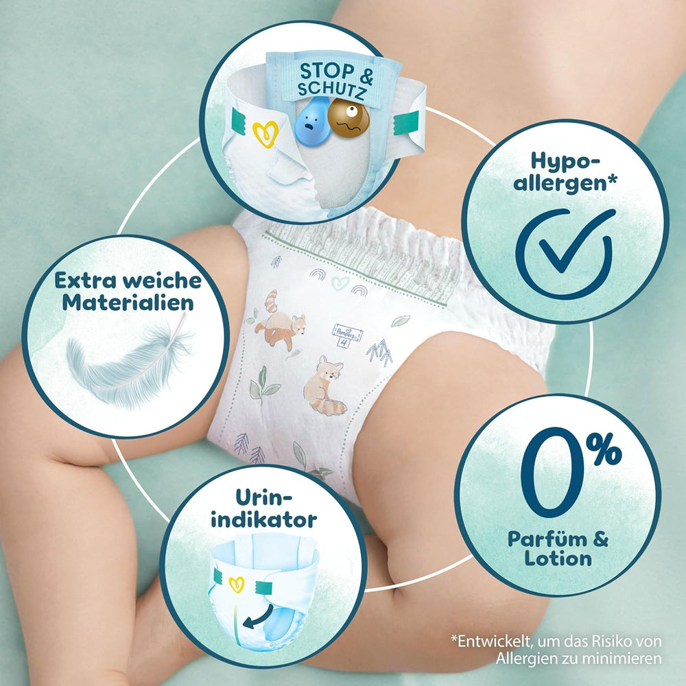 Scutece Pampers Harmony mărimea 6, 144 scutece, 13 kg+, protecție delicată a pielii cu protecție 100% Pampers