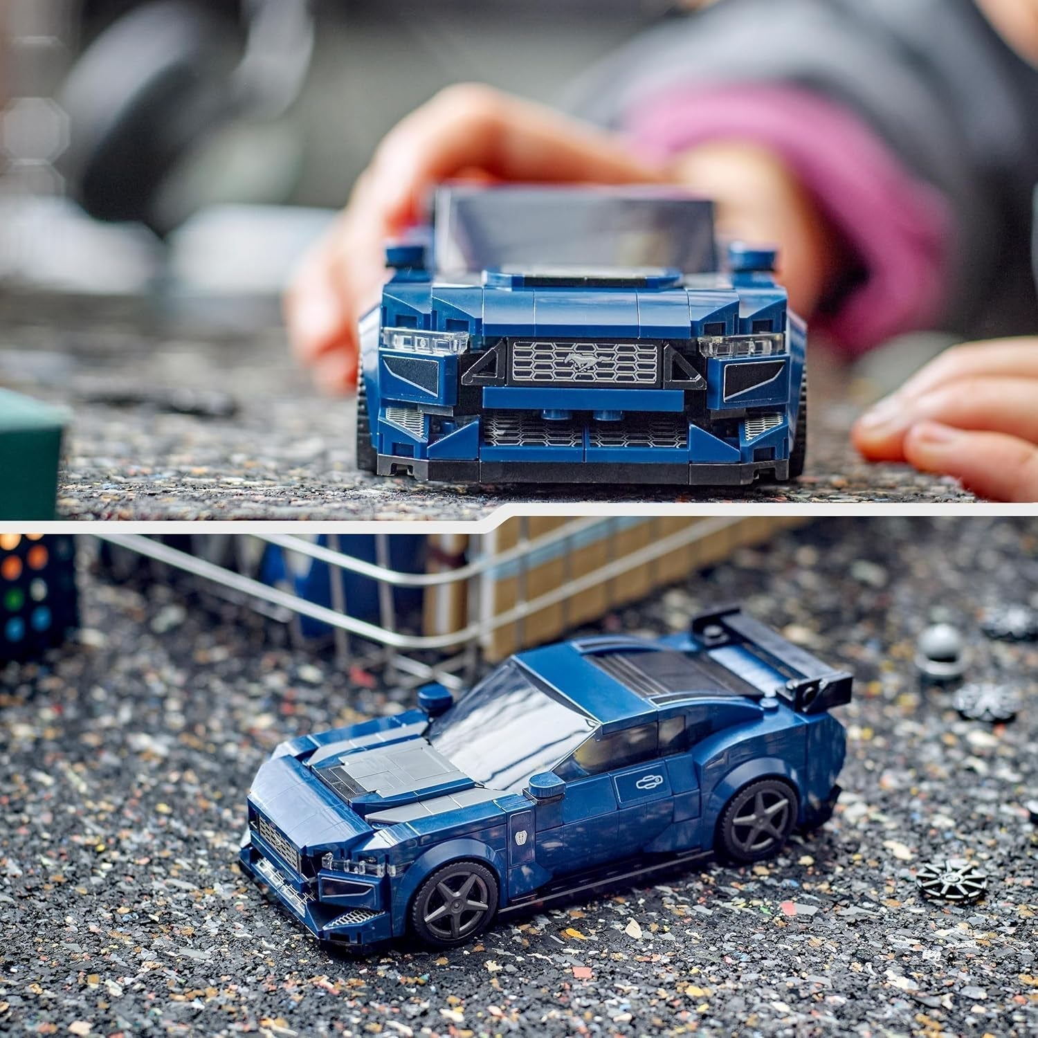 LEGO Speed Champions Ford Mustang Dark Horse Sports Car, jucărie auto cu minifigurine de construit, jucat și expus pentru copii, cadou pentru băieți, fete și fani auto de la 9 ani 76920 Seturi de constructie Besuche den LEGO-Store