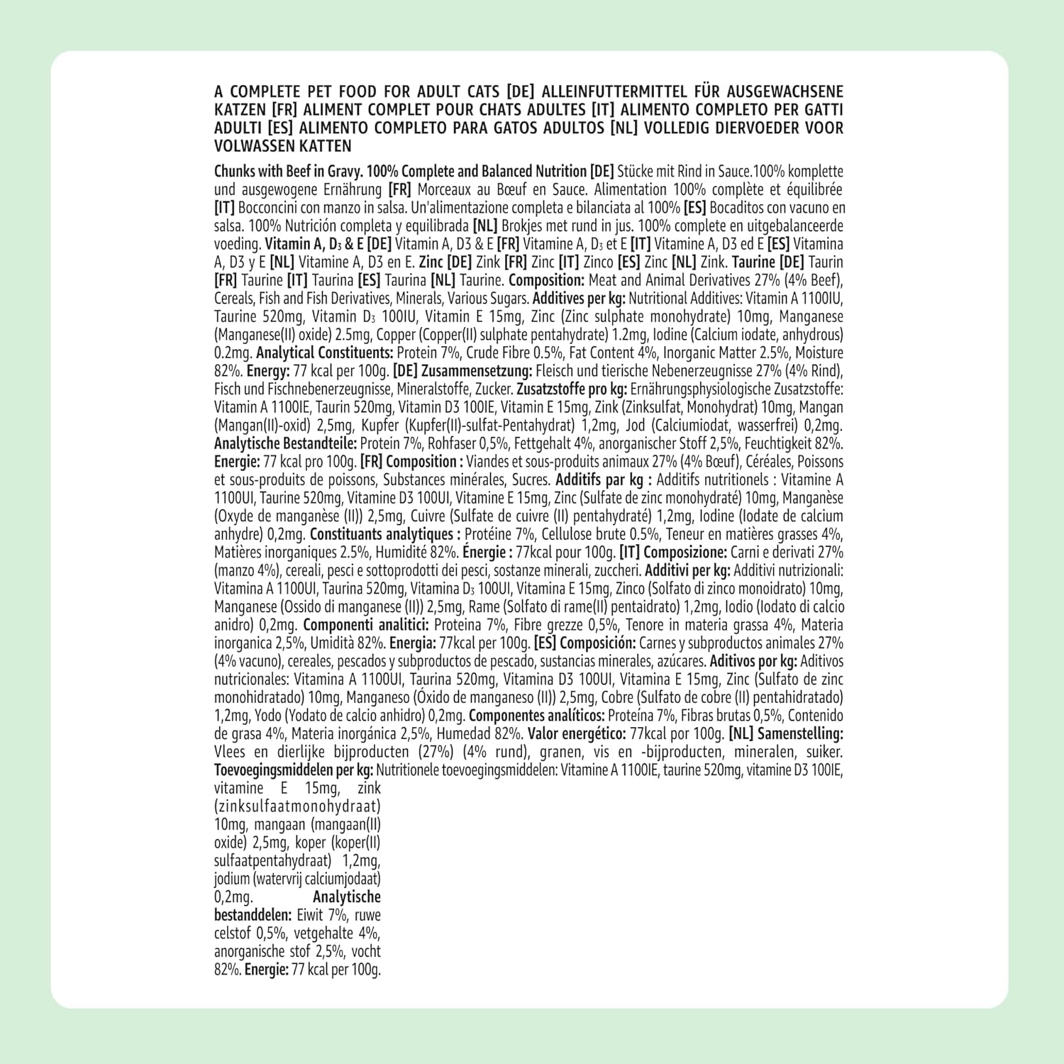 by Amazon Katzensfutter, nass, Dose, Stücke mit Geflügel in Sauce, 12 x 415 g