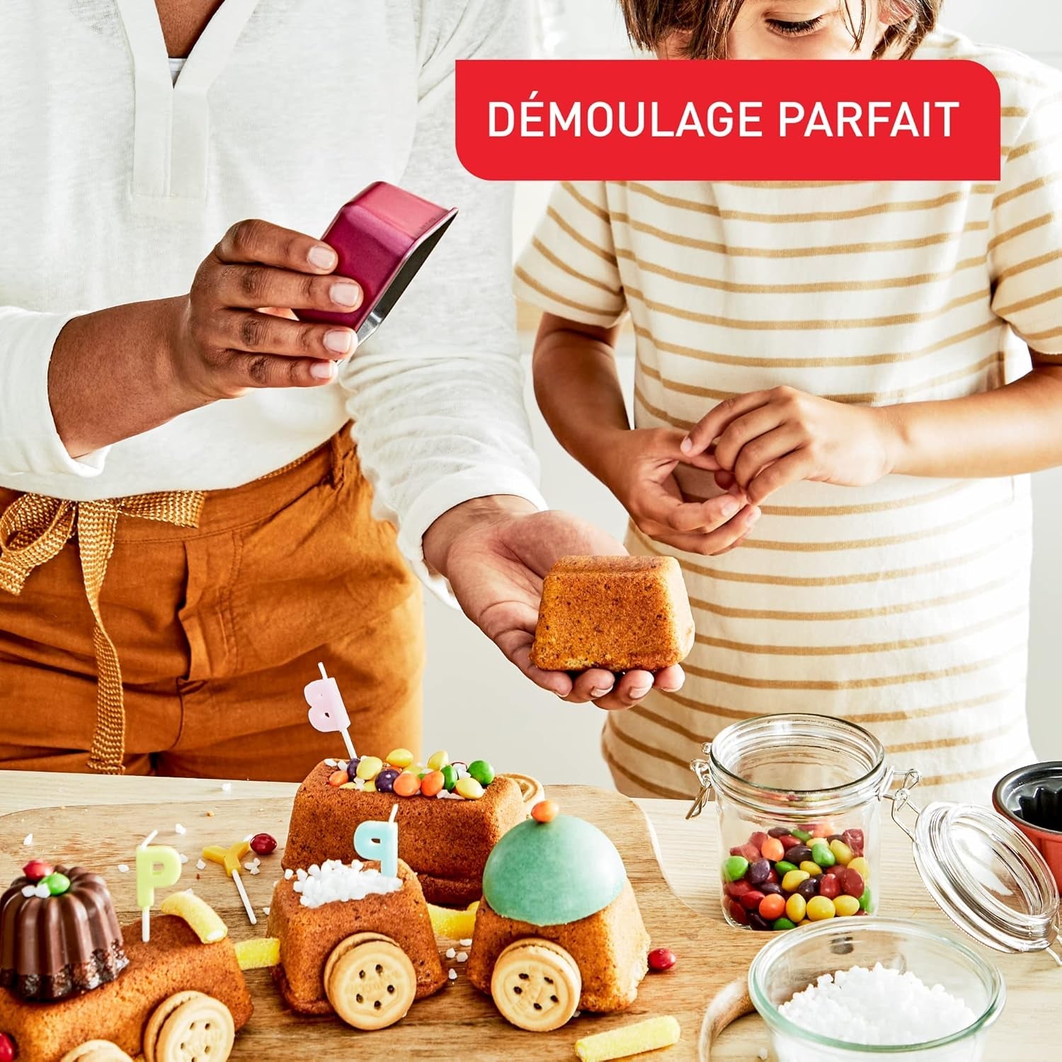 Set 3 guri de cannelés Tefal Creabake J3059004 Orange Scénario