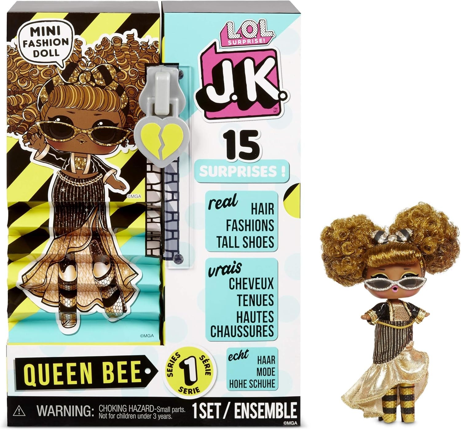 LOL Surprise JK Mini-Modepuppe - 15 Überraschungen, Kleidung & Accessoires - Ab 6 Jahren - Sammlerstück - Diva