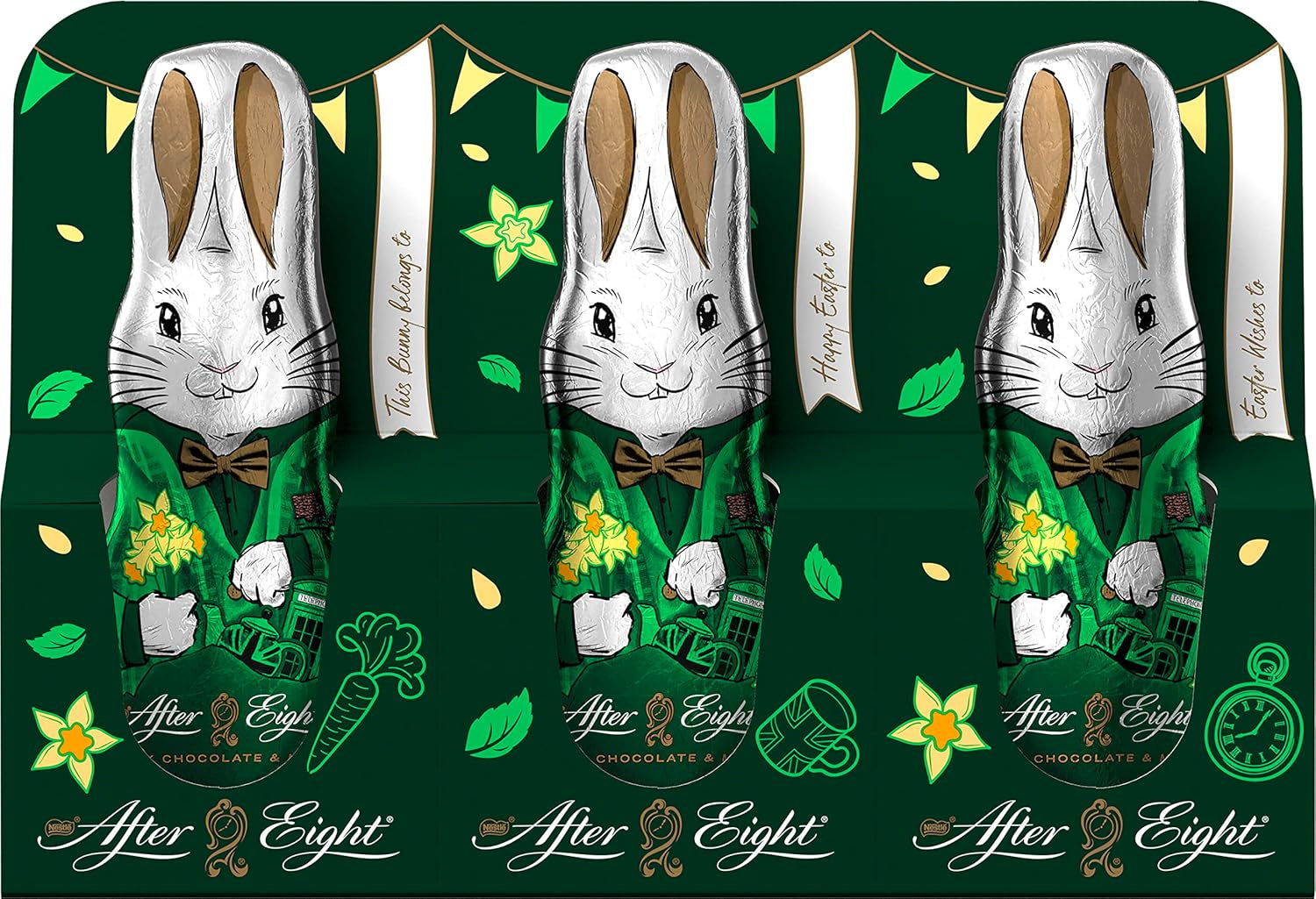 NESTLÉ after EIGHT iepurași mici de ciocolată cu mentă ambalați individual, 3 x 20 grame Bomboane de Ciocolata Naty Shop Default Title