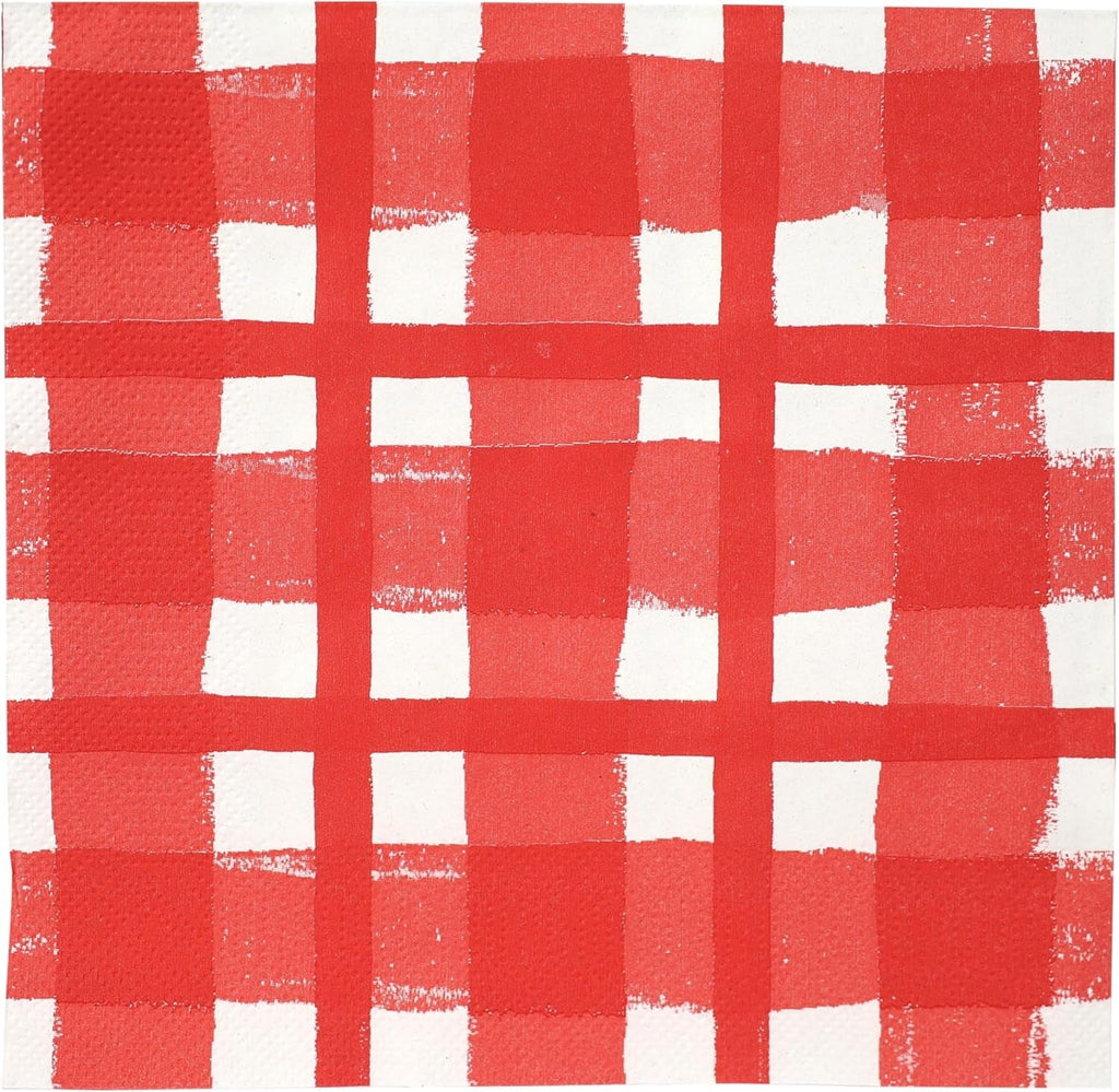 Talking Tables 20 X Yellow Gingham Șervețele de unică folosință din hârtie reciclată pentru picnicuri și cine de vară în aer liber, ecologice pentru petreceri aniversare, Paște, nunți, grătare, 3 straturi 33 Cm