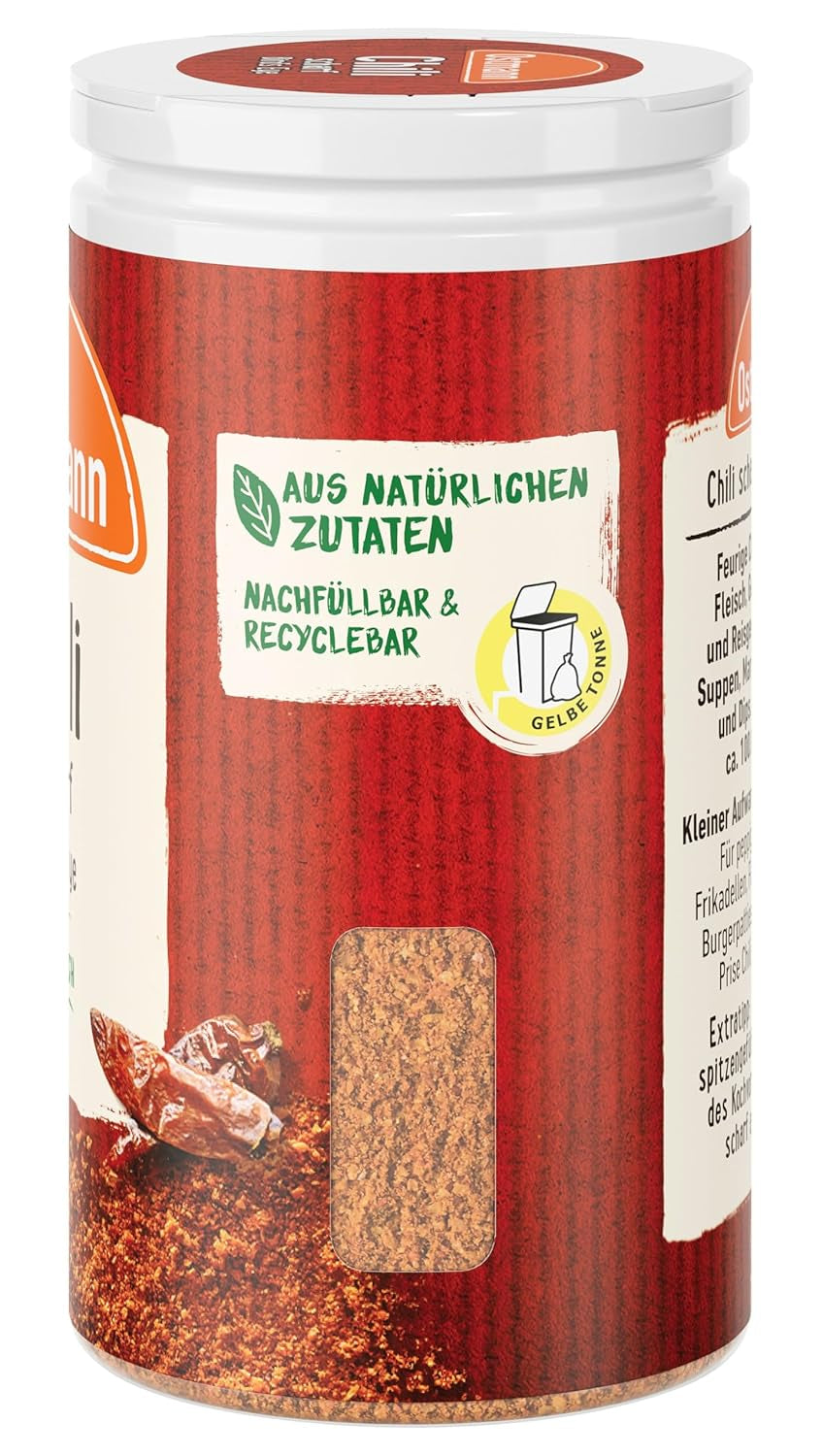 Ostmann Gewürze - Chili scharf Bird´s Eye | Feurige Schärfe für Fleischgerichte und Eintöpfe | 35 g in der Streudose