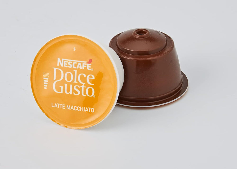 Dallmayr Prodomo, XXL-Vorratsbox & Latte Macchiato Vorratsbox 90 Kaffeekapseln (Aromatischer Espresso, 3-Schichten -Köstlichkeit aus feinem Milchschaum