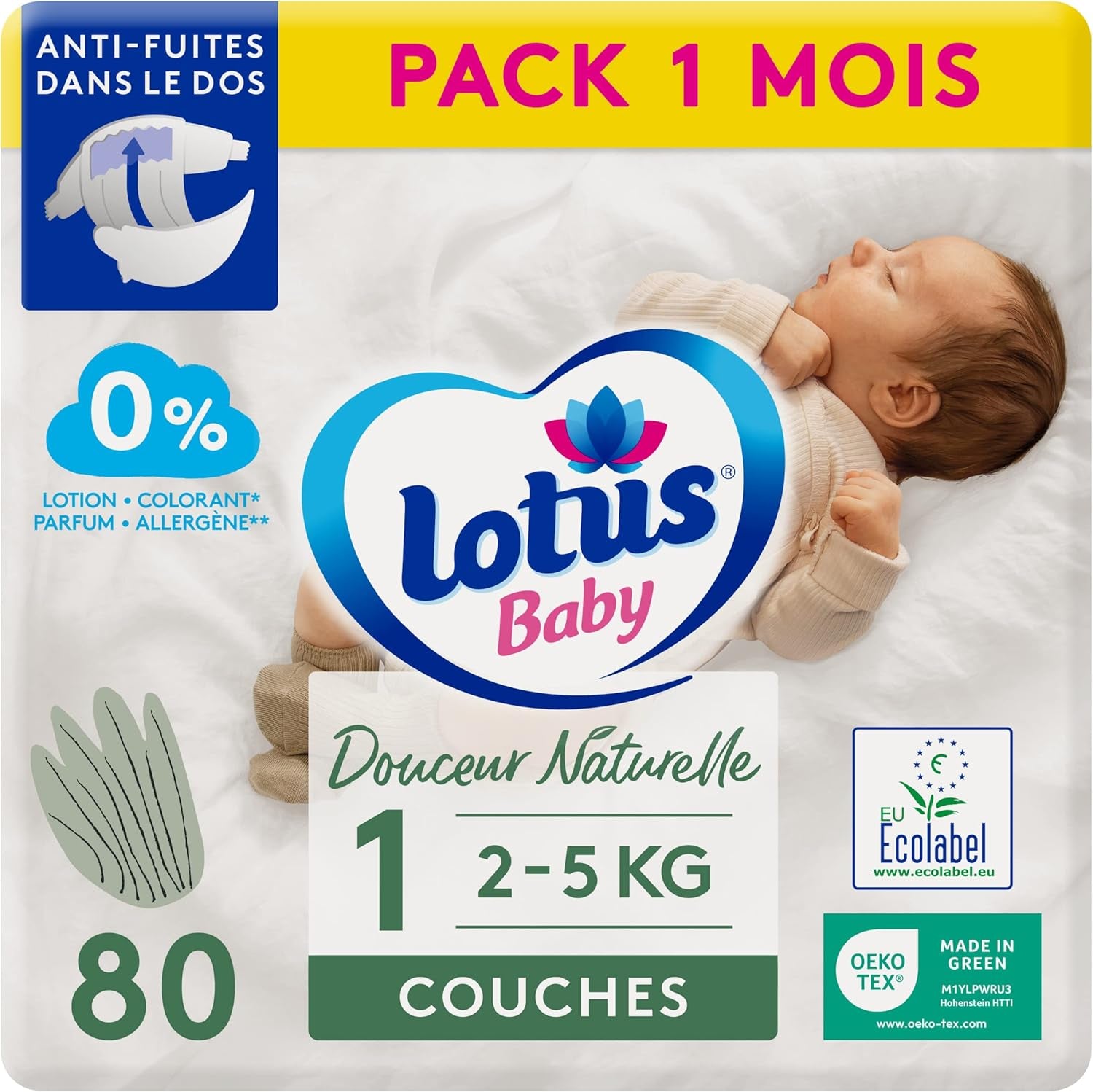 Douceur Naturelle – Scutece mărimea 3 (5-9 kg) Pachet 1 lună – 172 scutece