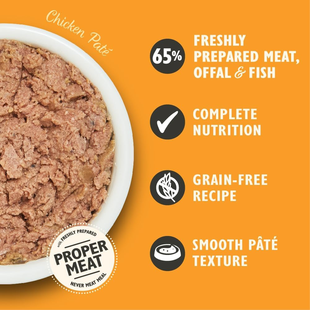 Hrană umedă naturală, fragedă, din pate, pentru pisici adulte, Lily's Kitchen, tăvițe, rețete fără cereale, diverse sortimente (32 tăvițe x 85 g)