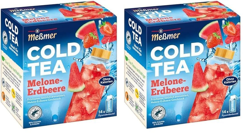 Meßmer Cold Tea Sommer-Beere | 14 pliculețe piramidale | Fără gluten | Fără lactoză | Vegan