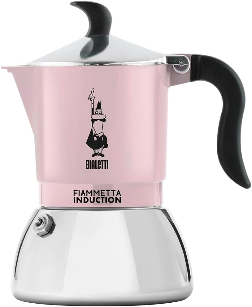 Aparat de cafea cu inducție Bialetti Fiammetta, 2 căni (100 ml), potrivit pentru toate tipurile de plite, design elegant, negru