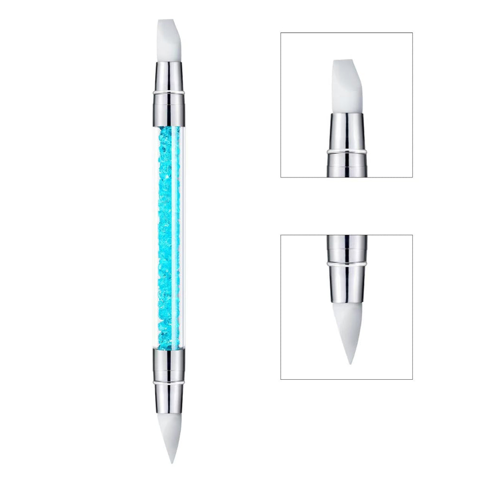 ZEOHBETY Nagelkunst-Skulpturstift, 5 Stück Doppelspitzen-Silikon-Nagelwerkzeuge Für Harz, Silikonpinsel, Acrylstift, Nagelkunst-Pinsel, Nagelfolienschnitzen, Zeichnen, Effekt, Formen, Zeichnen