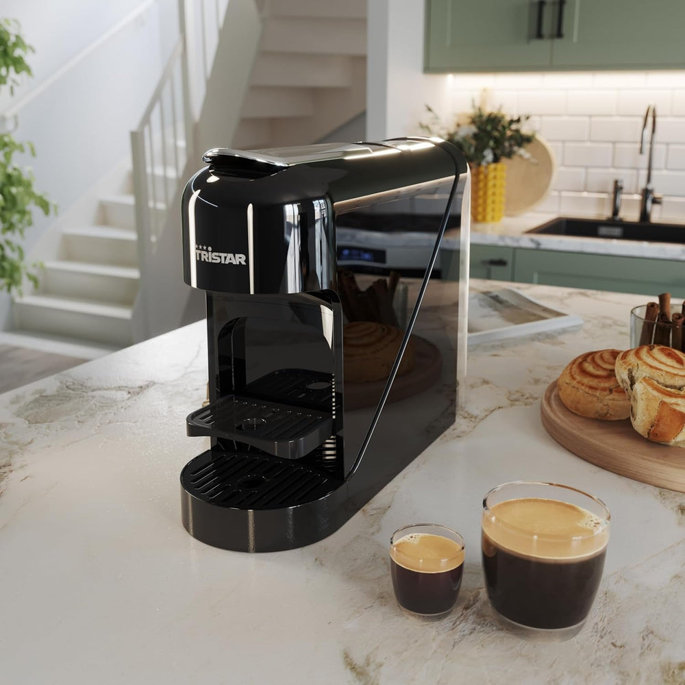 Espressor cu capsule Tristar - Compatibil cu capsulele Nespresso - Tavă de scurgere detașabilă - Rezervor de apă detașabil, spațios, de 900 ml - Presiune 20 bar - 1400 W - CM-2300