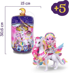 Magic Pixlings Pop + Pony Set mit Puppe und Pony - Magic Unboxing mit speziellen Zaubern - Puppe mit langen Mähnen zum Kämmen - Kinder ab 3 Jahren berühmt - MG104000