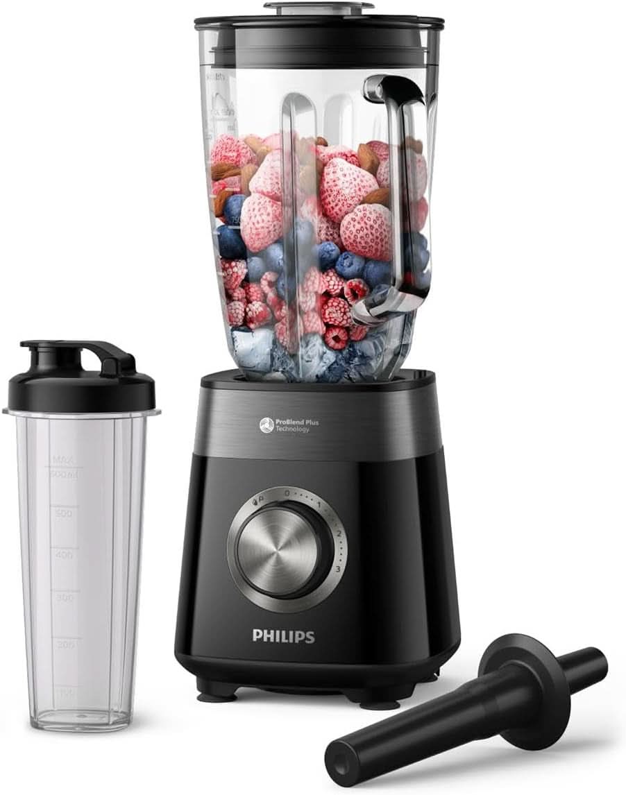 Philips Standmixer Und Smoothie Maker – 600W, 2-Liter-Becher, Homeid-App, 2 Geschwindigkeitsstufen + Impulsfunktion, Problend, Ice-Crush-Funktion (HR2291/41) Bucatarie Naty Shop 1200 Watt