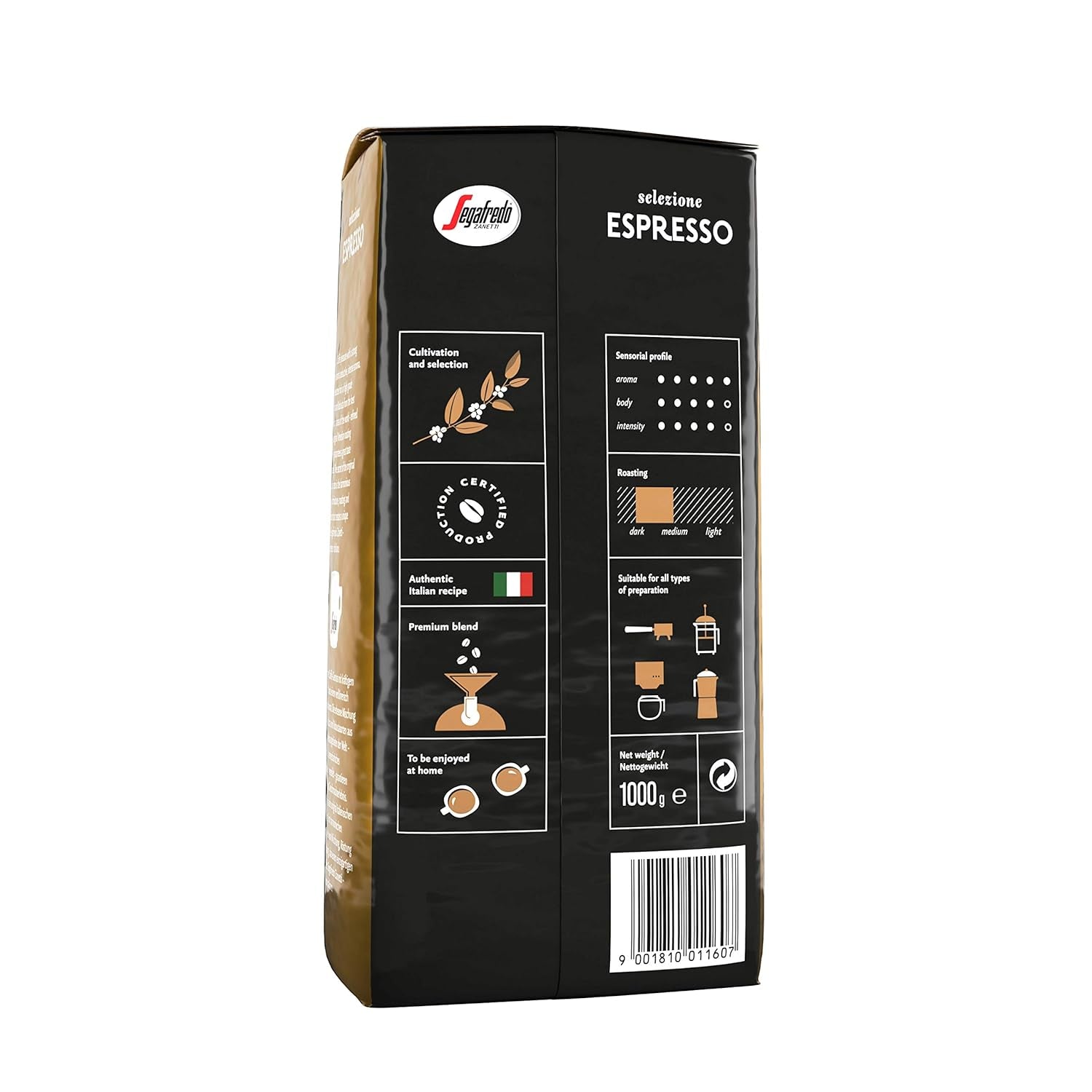 Segafredo - Selectione espresso boabe - 8x 1 kg