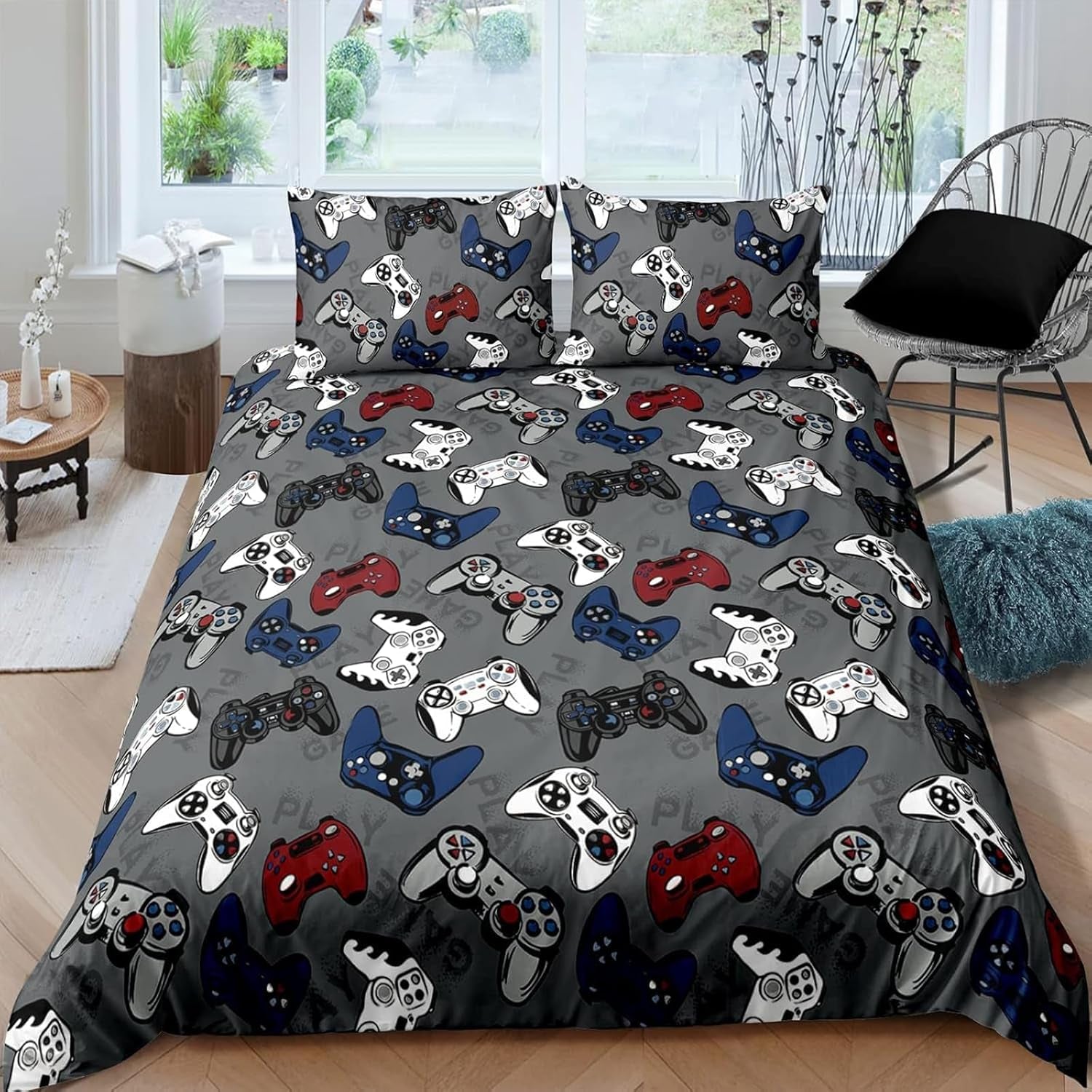 Set lenjerie copii si adolescenti, diverse modele Lenjerie de pat - copii Naty Shop Multicolor16-4 Double（200×200Cm）