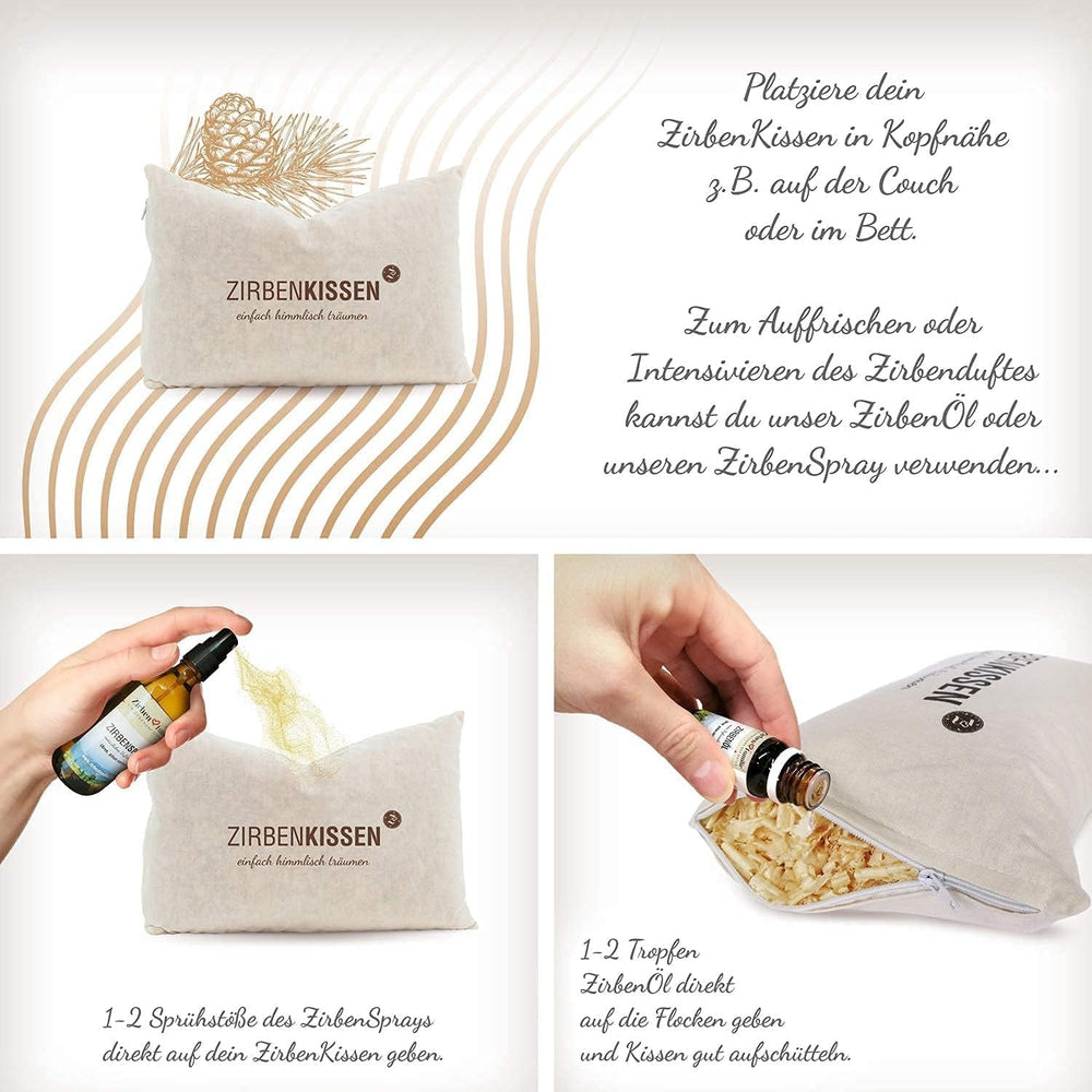 Familie de pin de piatră elvețiană Pernă de pin de piatră elvețiană Simply heavenly dreaming 30X20 cm, lemn, natural, 1 bucată (1 pachet) Perne standard Naty Shop