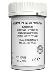 Colorant alimentar alb pentru paste Sugarflair, colorant alimentar pentru paste, fondant și marțipan, coloranți pastă - 25g