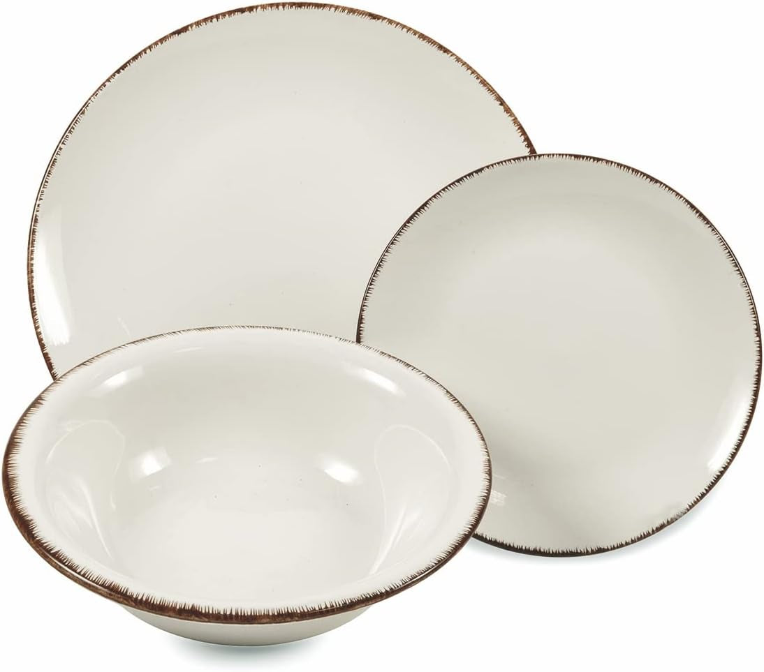 2197966 Set de veselă Baita Watercolor, 18 piese, gresie pictată manual, 6 blaturi diferite