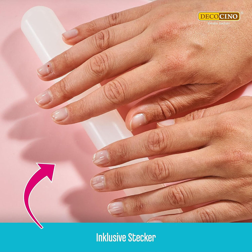 Sucitor DECOCINO – 3 bucăți, lungime aprox. 23 cm – cu strat antiaderent, potrivit ca rolă de patiserie pentru întinderea marțipanului, pastei de flori și fondantului.