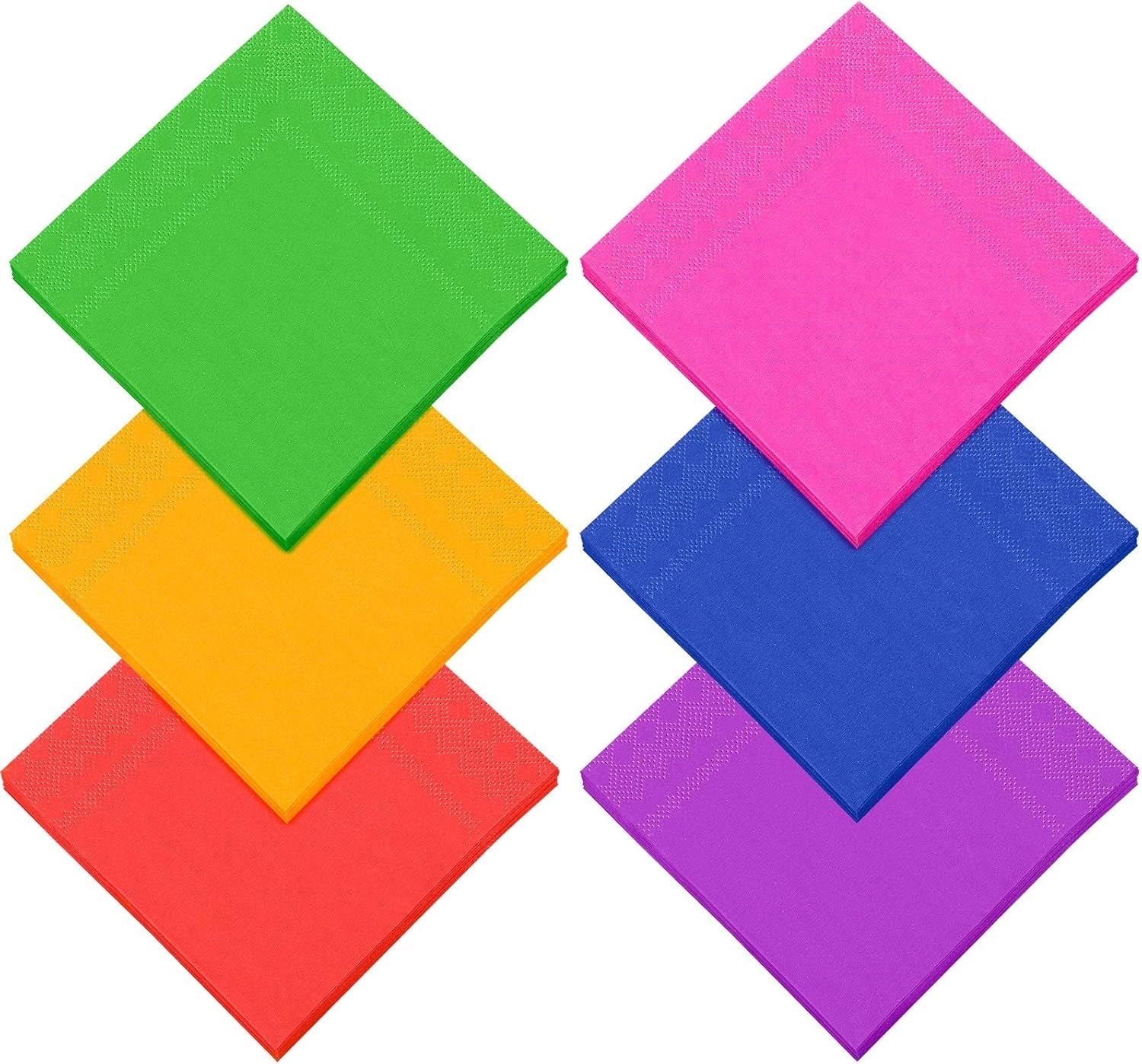 120 buc șervețele cocktail șervețele de hârtie 2 straturi accesorii pentru petreceri, 6 culori