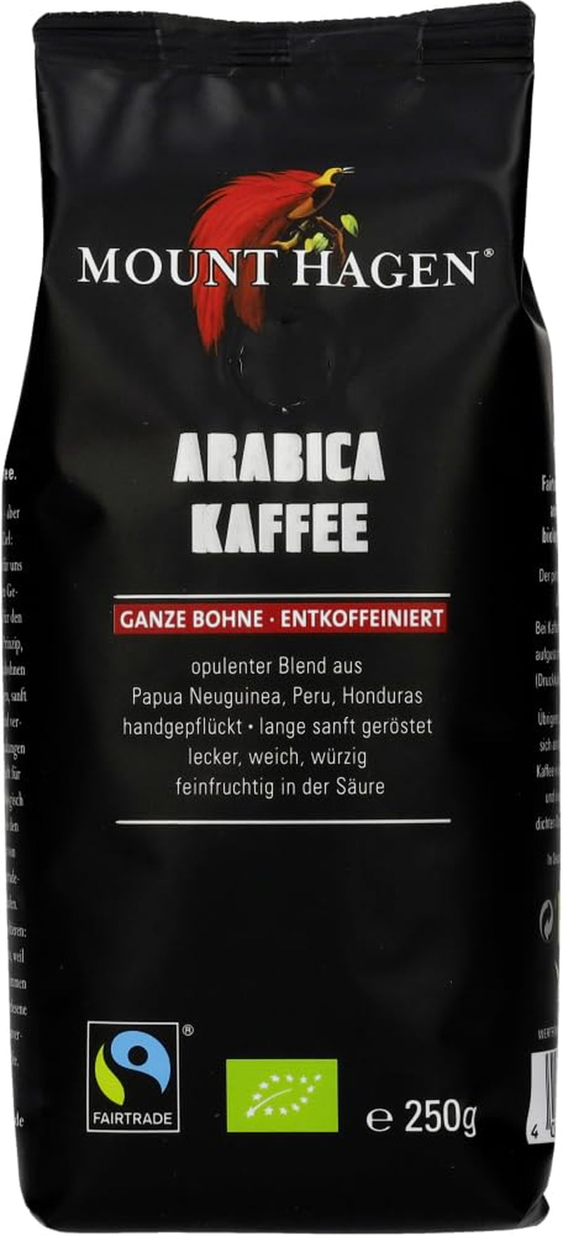 Boabe de cafea prăjite decofeinizate, 6 x 250 g