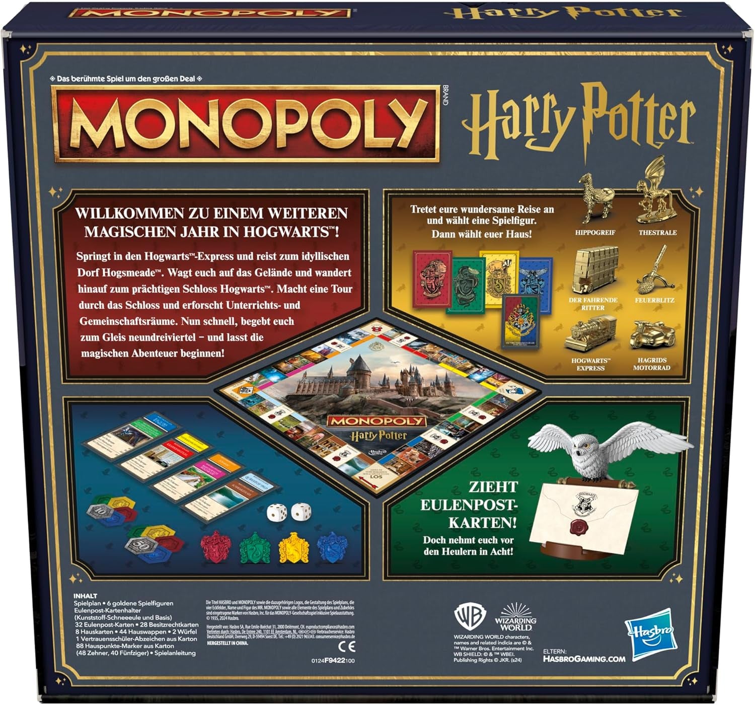Joc de societate Monopoly Harry Potter Edition, joc de familie pentru 2 până la 6 jucători, cu vârsta de 8 ani și peste - versiune germană