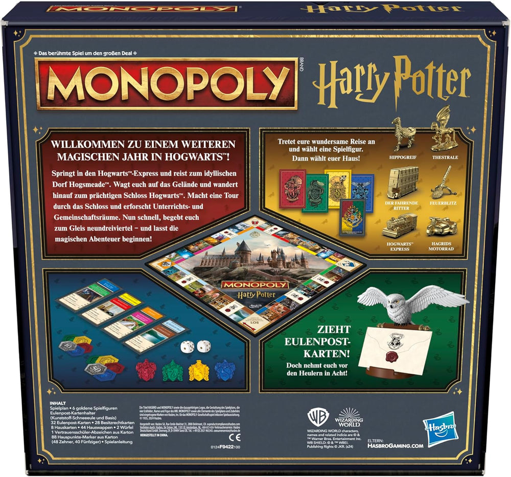 Joc de societate Monopoly Harry Potter Edition, joc de familie pentru 2 până la 6 jucători, cu vârsta de 8 ani și peste - versiune germană
