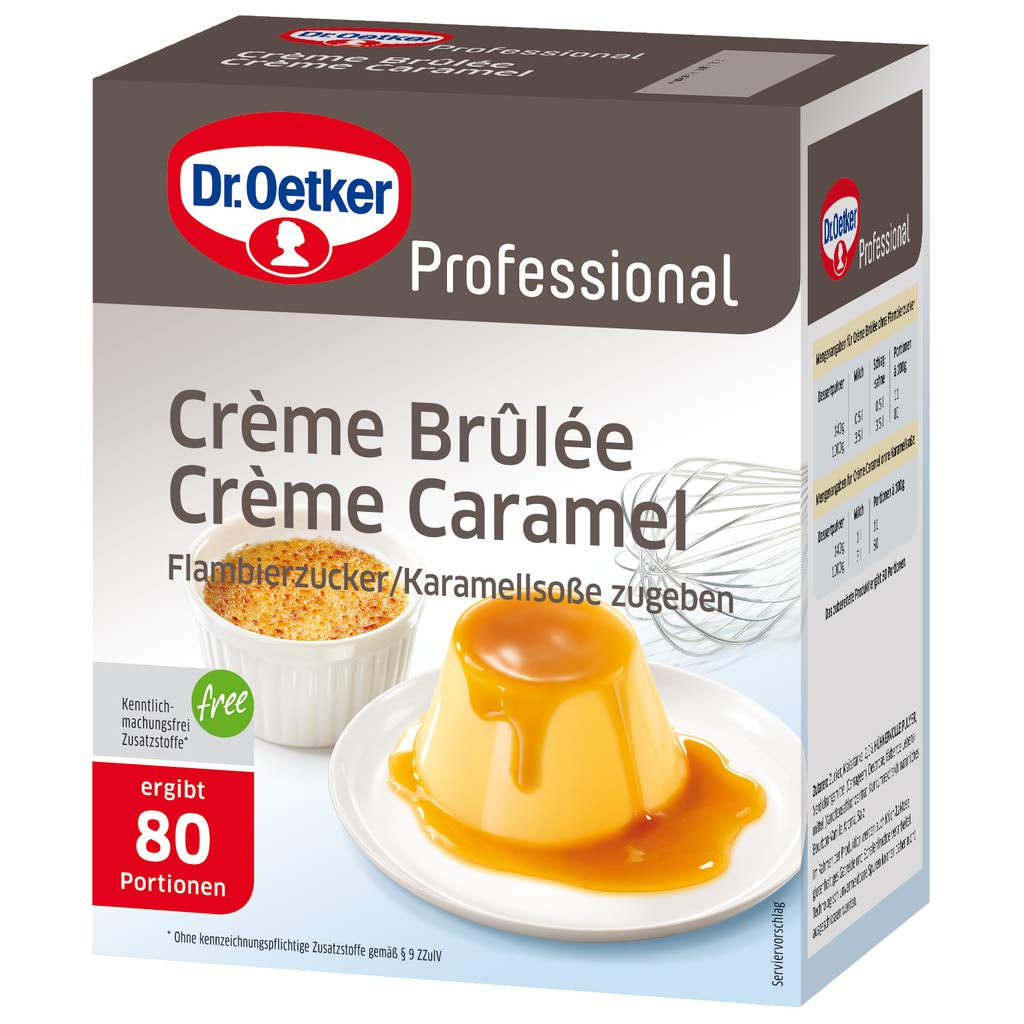 Dr. Oetker Professional Panna Cotta, Dessertpulver in 1,1 Kg Packung Amestec pentru copt si gatit Naty Shop Crème Brûlée/Crème Caramel