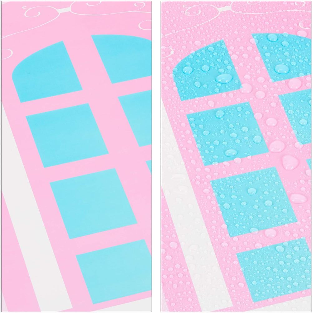 Raft modular Relaxdays pentru camere de copii, design castel prințesă, plastic, dulap DIY cu uși, HL: 128 x 110 x 37 cm, roz