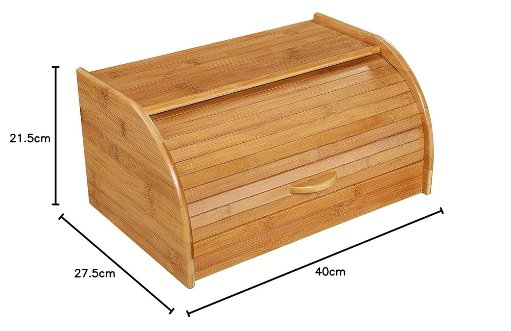 54118 Coș pentru pâine, bambus 40 x 26 x 20 cm, maro, 40.x 27.5 x x 21.5 cm Cutii depozitare alimente Naty Shop