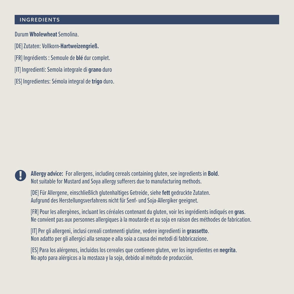 Fusilli din grâu integral de la Amazon, 500g