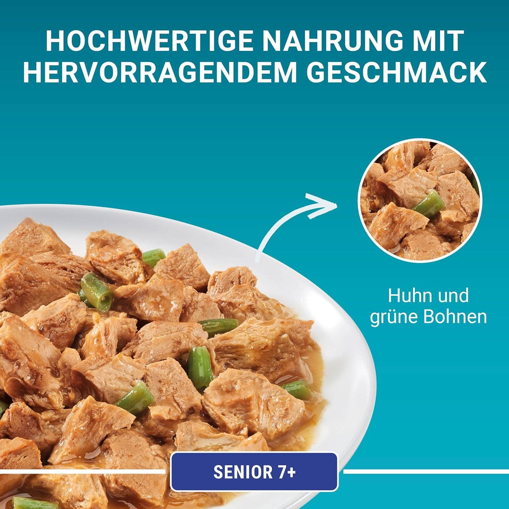 Hrană umedă pentru pisici PURINA ONE Senior 7+, bucăți fragede în sos cu pui, pachet de 26 (26 x 85g)