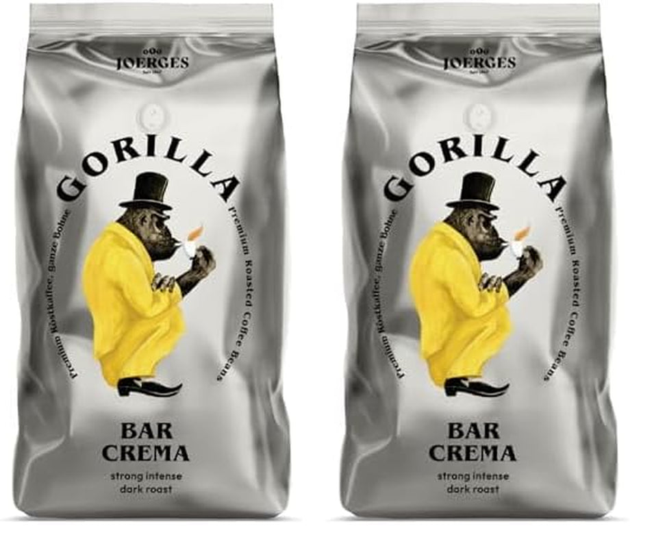 Joerges Kaffee ganze Bohnen Espresso  Bar Crema, 1 kg (Packung mit 2)