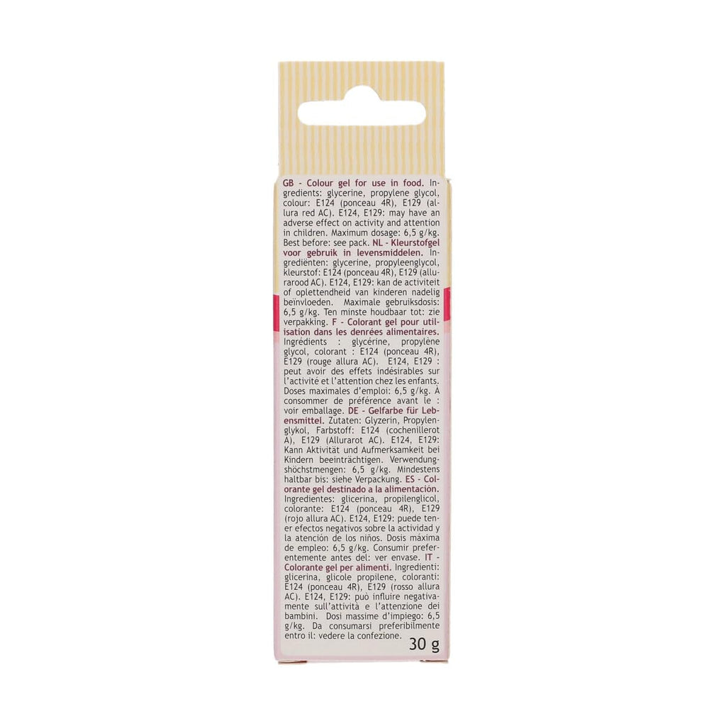 Colorant alimentar Funcakes, gel colorant alimentar, roșu mac: Colorant alimentar foarte concentrat pentru aluat, cremă, fondant și marțipan. Dozare ușoară. Picătură individuală pentru a crea culori vibrante. Halal. 30 g.