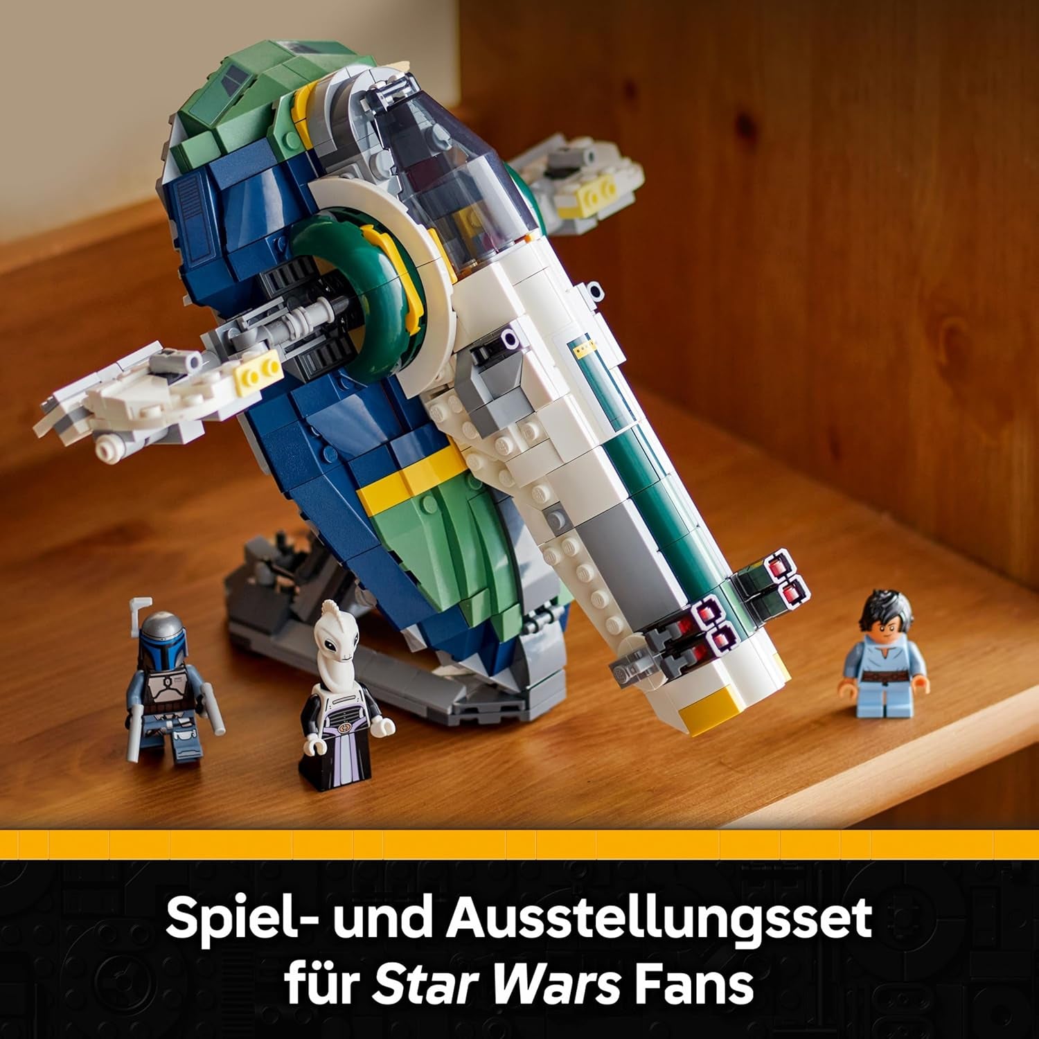 LEGO Star Wars: Angriff der Klonkrieger Jango Fetts Sternenschiff - Spielzeug für Jungen und Mädchen ab 9 Jahren - Kopfgeldjäger Minifiguren - Kreative DIY Deko - Geschenkidee für Kinder - 75433