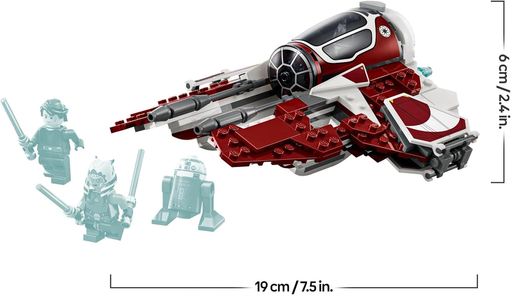 LEGO Star Wars 75401 Ahsokas Jedi Interceptor, Sternenjäger für Fans von The Clone Wars, Ahsoka Tano & Anakin Skywalker Minifiguren, mit Lichtschwertern und R7-A7, für Jungen und Mädchen ab 8 Jahren