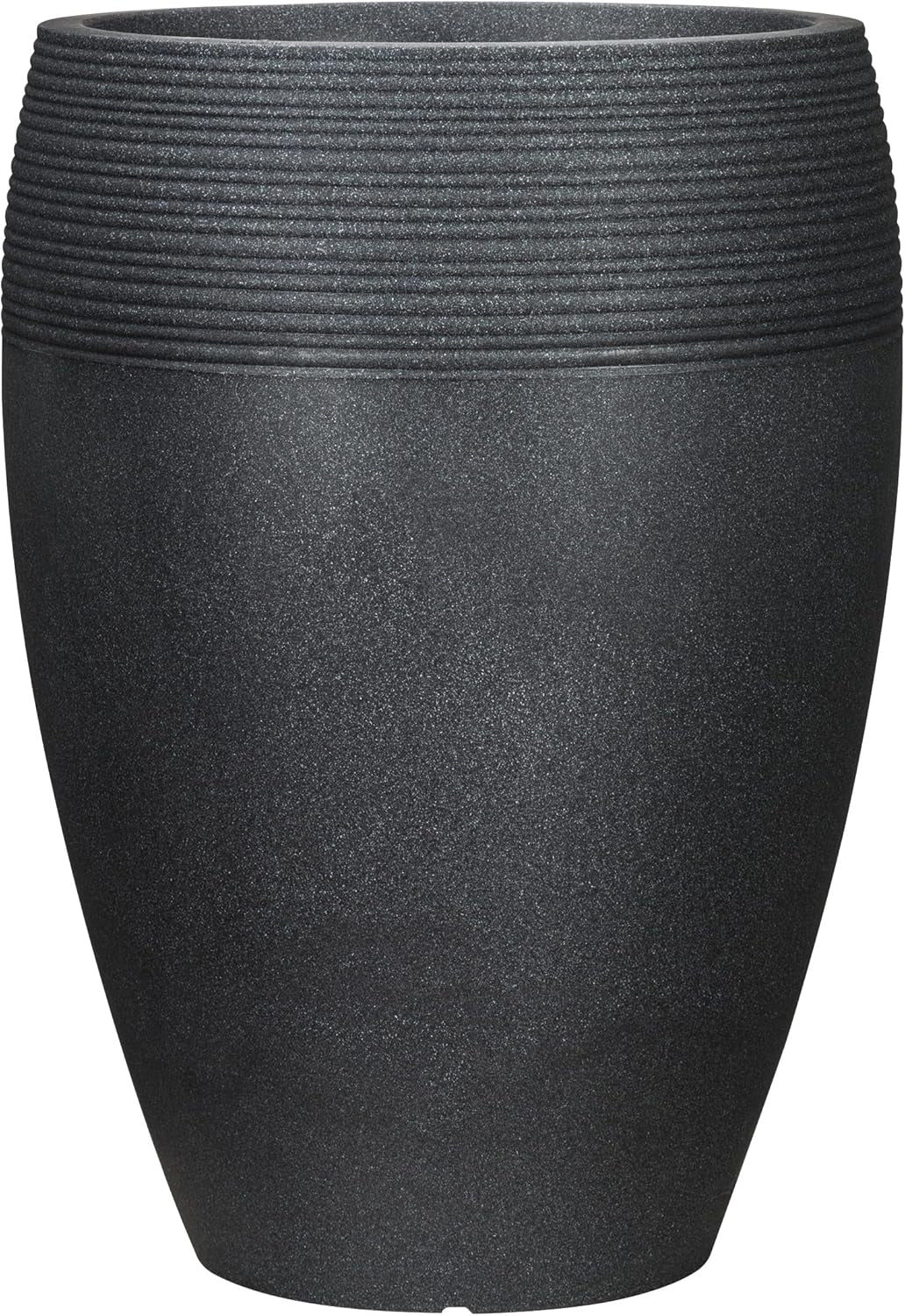 Scheurich Lineo, ghiveci din plastic, granit negru, diametru 30 cm, înălțime 24,1 cm, volum 11 l.