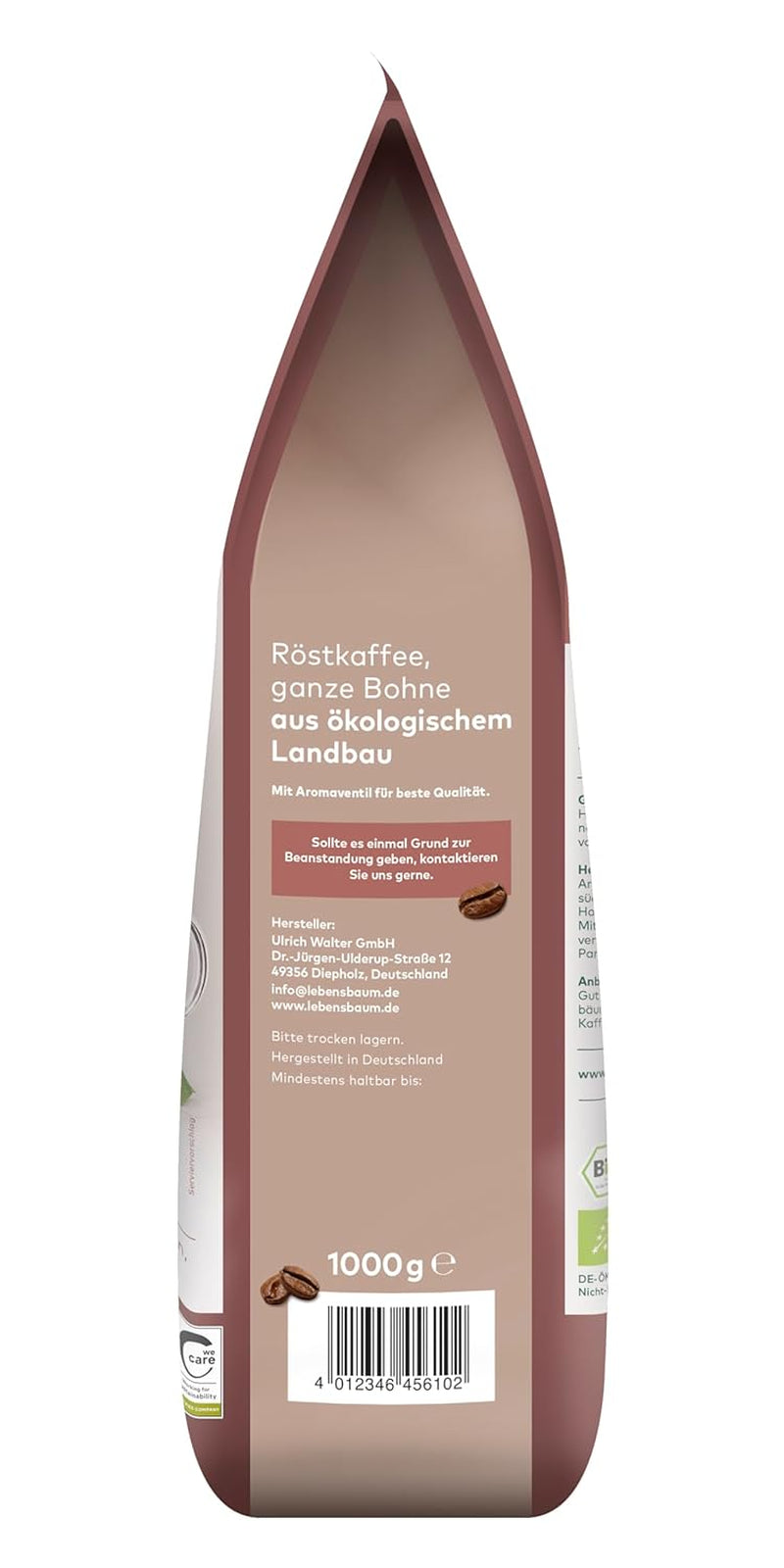 LEBENSBAUM 2x Kaffee Gourmet Klassisch, ganze Bohne, Bio Kaffee aus Arabica-Bohnen, Intensität 3/5, ausgewogener, aromatischer Genuss, 2 x 1 kg…