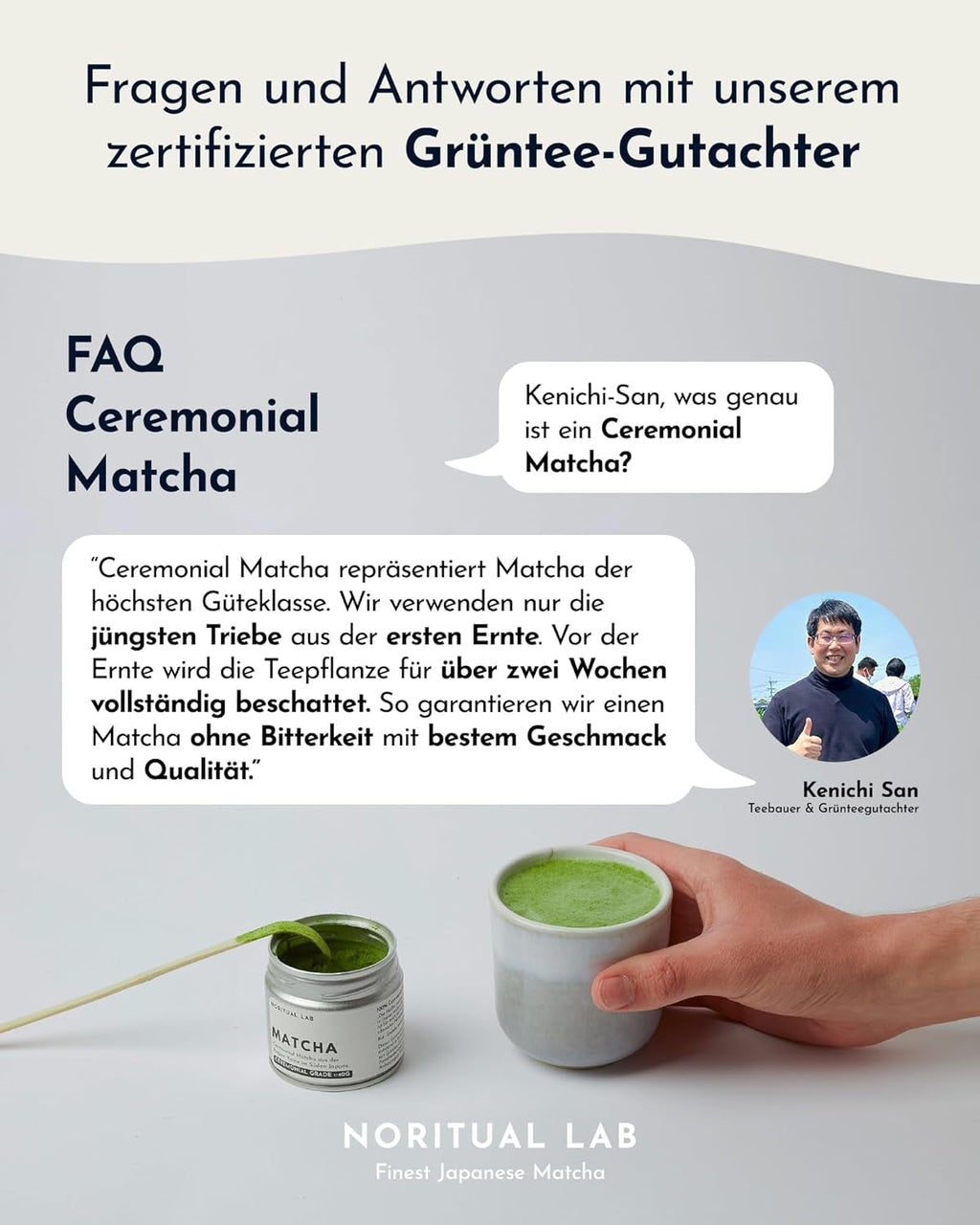 Matcha ceremonial - pudră de matcha pură din Japonia - calitate ceremonială - ceai verde matcha original - prima recoltă - 100% natural și testat în laborator