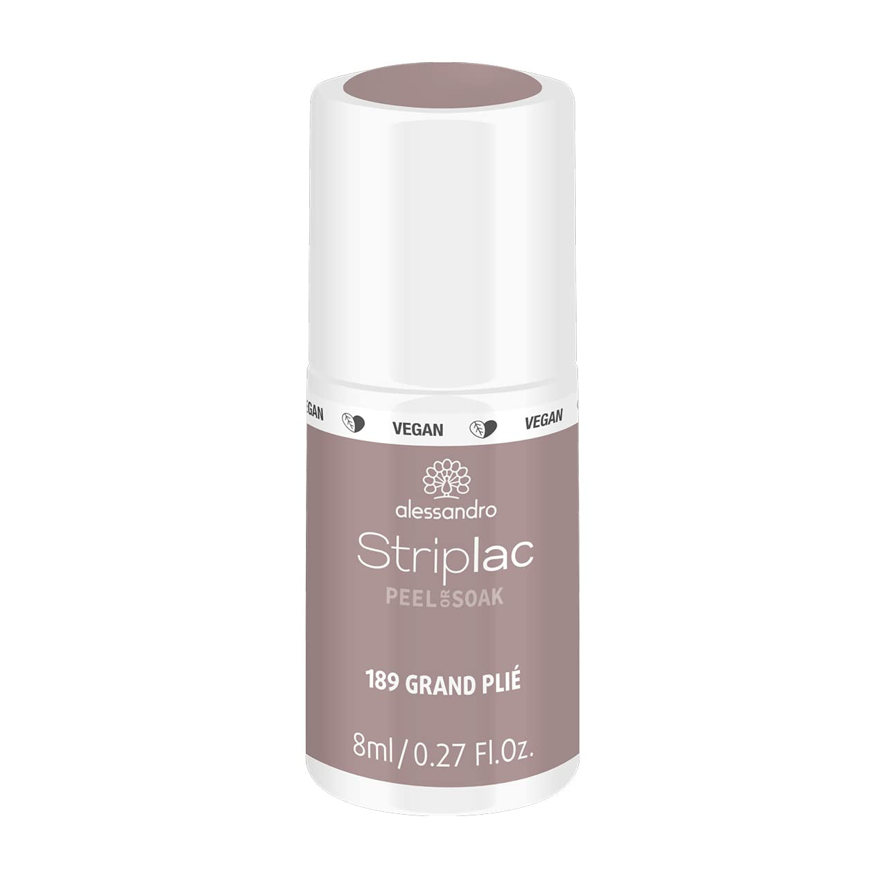 alessandro Striplac UV-Nagellack Flat White – Schonend und langanhaltend – Einfache Entfernung dank Peel-Off-Technologie – Vegan und tierversuchsfrei – 8 ml