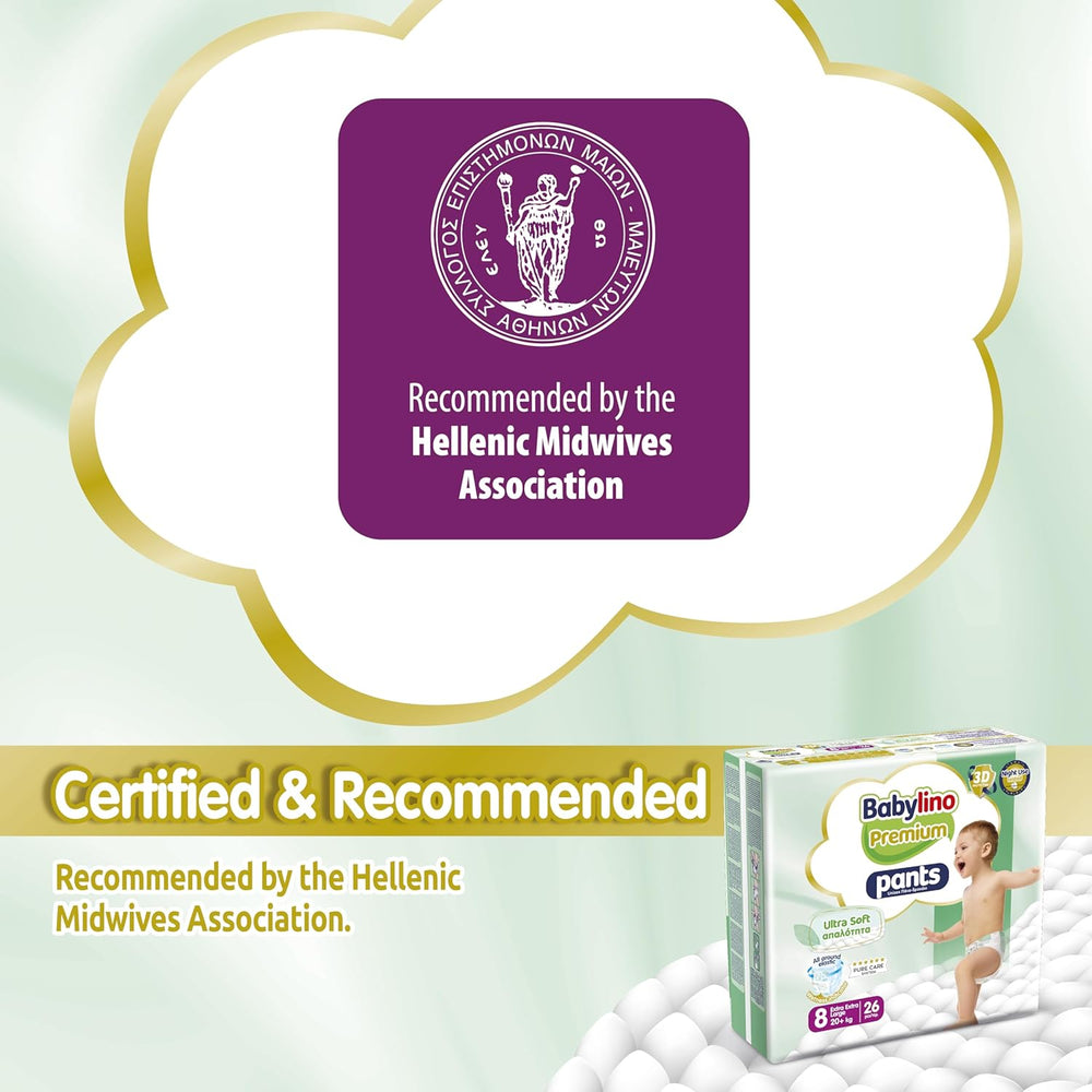 Pantaloni Premium Mărimea 8 cu Filtru Ultra-Moale, XXL (20+ kg), 104 bucăți